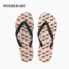 WhyisIsart 3D Horse Print Woman Summer Flip Flops slippers الشاطئ العارض