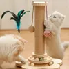 Cat Toys Sisal Cat Scratch Pillar Cat Turntable Funny Cats Teaser Stick Cats Grab Column Klättringsram Pet Supplies 240229