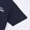 男子デザイナーパリピュアコットンプリントアルファベットアニメソリッドカラーラウンドネックメンズTシャツルーズ衣類トップM-2xlqiao