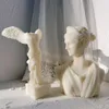 Samothrac alado vitória vela molde estátua grega deusa silicone anjo estatueta escultura arte velas de cera molde 220531215i