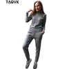 Taovk Womens en laine en laine Pantalon de pull à col haut de col