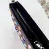 Evening Bags Women Silk Rhinestone Dinner Clutch Purse Ladies PU Handbag Wedding Wrist Bag