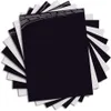 Transferência de calor htv em ferro preto e branco no pacote inicial 10x20 folhas para camisetas roupas esportivas janela stickers297c