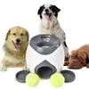 2 I 1 Pet Dog Toys Interactive Automatic Ball Launcher Tennis Emission Throwing Toys Reward Machine Food Dispenser Y200330301G