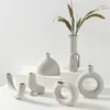 Nordic Ins Ceramic Vase Home Home Home White Veginive Creative Flower Potts Pot Vases Home Decorations Home Higdts T200624250Q