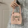 Sacos de noite Xiuya doce arco mulheres bolsa bonito rosa coreano moda pequena couro crossbody saco cadeias senhoras elegantes