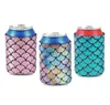 Coolies de cerveza de neopreno de 330ml de sirena para latas y botellas de 12oz, enfriadores de bebidas, fiesta de boda personalizada DIY LX31299110898