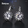 Pendientes de tuerca marca Bettyue, abalorio de moda con personalidad, circonita cúbica, Color oro blanco, joyería de estilo gótico para regalo de mujer