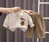Herbst Baby Jungen Kleidung Kausalen Kinder Mode Kleidung Kinder Baumwolle Freizeit Sport T-shirt Hosen 2 PcsSet Kleinkind Trainingsanzug5775552
