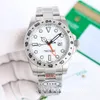 Klasyczny 42 mm męski zegarek ze stali nierdzewnej 3186 Auotmatic Sapphire Crystal czarny / biały szwajcarski na rękę