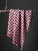 スカーフ新しい格子縞のスカーフレディース冬の汎用スタイル短いひげショールフェイクカシミア
