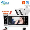 Controle Tuya Vídeo Porteiro Câmera Wifi com Monitor de Tela de 7 Polegadas Interfone Porteiro Campainha Handsfree Smart Home Security Protection