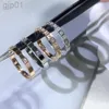 Desginer Chopard Jewelry Non Fading CNC Ice Ring 925 Sterling Silver Niche Design Par Ring Set med fyrkantig honungskakring