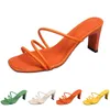 Pantoufles femmes sandales talons hauts chaussures de mode GAI triple blanc noir rouge jaune vert marron color110