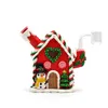 1 pk, 5,1 -inch glazen waterpijp, polymeerklei kerstthema glas roken met cartoon huis, gloed in donker, kerstboom, kerst sneeuwmanhome bureaubladdecoratie