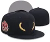 Nuovi berretti da baseball con foglia oro con toppa laterale Cappello snapback della squadra Cappello nero Tutte le taglie Mix Match Ordina tutti i cappelli