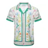 Mannen Casual Shirts Seaside City Print Mannen Harajuku Zomer Pak Stijl Hoge Kwaliteit Ademend Mode Zak