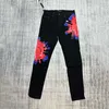 Designer roxo jeans calças jeans homens jeans jean calças pretas high-end qualidade design reto retro streetwear casual sweatpants corredores calça algodão