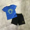 2 styles New Designer Style Children's Clothing Sets For Summer Boys And Girls Sports Suit Baby Infant Short Sleeve Clothes Kids Set 2-8 T 7 colors
