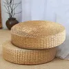 Floor Pillow Eco-Friendly Round Straw Cushion Hand Woven Tatami Floor Mat Yoga Tea Ceremony Meditation Pad 210716239H