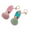 Makeup Sponges Face Loose Powder Brush Green Strong Grasping Power Keychain Clear Handle Synthetic For