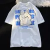 T-shirt Femme Mignon Anime Lapin Graphique T-shirts Blanc Top Femmes Été Coréen Y2k Vêtements De Mode Court Sle Kaii Funny Femme Tshirt 2024 240311