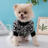 Dog clothing fashion winter dog coat luxury designer designed pet sweater collar leash for small and medium-sized dogs