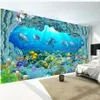 Anpassade tapeter för väggar 3D -tapeter för vardagsrum 3D Stereo Mural Beach Wallpapers TV Bakgrund Wall279s