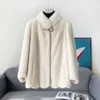 Manteau court en fourrure de vison pour femme, nouvelle peau, édition coréenne, hiver, mode, 2024, 6479