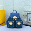 10A Denim Backpack Woman Designer Handbag Purse Hobo Satchel Clutch Evening Baguette Bucket Tote Pouch Bag Pochette Accessoires Trunk Printed wallet