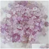 Lösa ädelstenar Irregar Natural Purple Stone for Home Office Bank El Decor Jewelry Making Fashion Accessories Drop Delivery Dhaiv