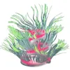 Нетоксичный орнамент из морских анемонов, светящийся на свету, мягкий силиконовый гибкий фон, имитация растений, аксессуар, украшение для аквариума244Q