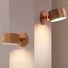 Wall Lamp Light Bedside Rechargeable Atmospheres Sleeping Dimming Indoor Living Room Lighting Equipment Household Wood