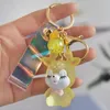 Acrylic Illuminated Elk Keychain Cute Luminous Sika Deer Doll Christmas Series Pendant Bag Pendant 2024