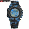 PANARS Mode Kinderen Horloges Sport Kinderhorloge LED Kleurrijke Verlichting 12 24 Uur Camouflage relogio infantil Jongen Student 20299r