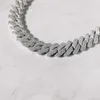Luxury Fashion Jewelry Hip Hop Moissanite 19 Mm Cuban Chain for Men's 18k White Gold Iced Out Miami Link Chain at Factory Price