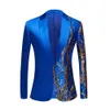 Traje bordado con lentejuelas para hombre Abrigo brillante Bling Glitter Blazer Trajes de esmoquin Fiesta de bodas Disfraces de escenario Discoteca Prom DJ Chaqueta 240304