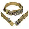Colliers de chien tactiques en nylon réglable K9 collier de chien militaire boucle en métal robuste avec poignée Ranger Green-M273t