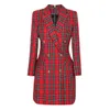 Femmes Designer Blazer Robe Femme Marque Tempérament Minceur Taille Robe De Mode Design Sens Net Rouge Robe De Rue Frit