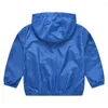 Tench Coats 2024 Summer Children Sunproof Clothing Baby Boys Girls Lightweight Breathable Zip-Up Hooded Jacket