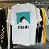 Rhude Shirt Heren T-shirts Rhude Zomer Modeontwerper T-shirts Rhude T-shirt Straat Casual Korte Mouw Strandstijl T-shirts Katoen Afdrukken Rhude Shorts 4023