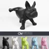 Figurine de chien bouledogue français en résine, vintage, décoration de maison, artisanat, décoration de salle, objets de salon, ornement de chien, statue d'animal en résine 2140