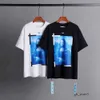 Off White Men's T-shirts Xia Chao Brand Ow Off Mona Offwhite Lisa Oil Målning Arrow Kort ärm Män och kvinnor Casual Large Loose T-shirt Off Withe Shirt 102