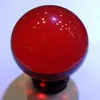 Boule de verre à vin rouge, boule de cristal rouge artificielle, diamètre de la boule de verre rouge 8cm279c