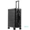 Koffers 100% aluminium trekstangkoffer 20/24/28 inch metalen bagage Modieus type doos