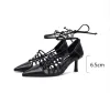 luxury Sexy Women high heels Ankle Strap Sandals Cut-Outs Genuine Leather party wedding dress shoes designer fashion Street Photo Sandals