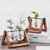 Plantenbakken Potten Plantenbakken Potten Wituse Plant Pot Bloempannen Vintage Houten Stand Helder Mini Bb Vaas Glazen Plantenbak Voor Home Decor 210712 D Dhife