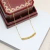 Nieuwe sieraden Liu nagelketting Hoogwaardig verzilverd 18K goud Hoogwaardige lichte luxe kraagketting van hoge kwaliteit