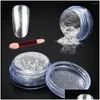 Nail Gel Beau 1G/Box Glitter Shinning Gold Sliver Powder Mirror With Brushes For Rianbow Polish Pigment Drop Delivery Health Beauty Ar Otgz8