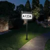 Targa per indirizzo esterno illuminata a LED con controllo intelligente 3 colori in 1 Pali luminosi per numero civico ad energia solare impermeabili 240228